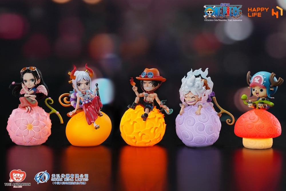 HAPPY LIFE - DEVIL FRUIT SERIES NIKA LUFFY, YAMATO, CHOPPER, ROBIN, ACE (LICENSED)